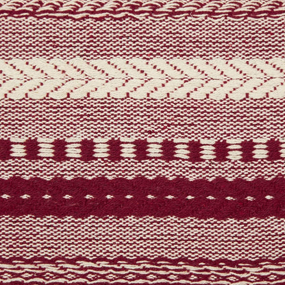 DII Farmhouse Braided Stripe Table Runner Collection, 15x72 (15x77, Fringe Included), Black