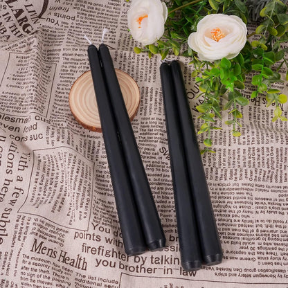 Viyffo Taper Candles, 10 Inch, 4 Pack, Olive Glow – Unscented, Dripless & Smokeless Design, Up to 8 Hour Burn – Long Tall Taper Candlesticks for Wedding, Dinner & Home Decor