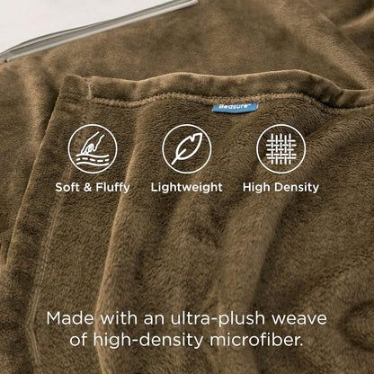 Bedsure GentleSoft Fleece Throw Blanket for Couch Grey - Lightweight Plush Fuzzy Cozy Soft Blankets and Throws for Sofa, Couch, Travel, Camping, 50x60 inches - Colors B
