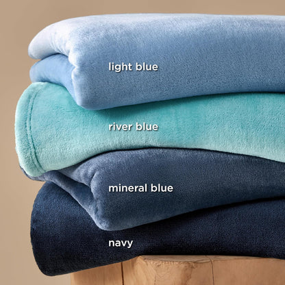 Bedsure GentleSoft Fleece Throw Blanket for Couch Grey - Lightweight Plush Fuzzy Cozy Soft Blankets and Throws for Sofa, Couch, Travel, Camping, 50x60 inches - Colors B