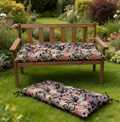 Waterproof & Sun-Resistant Outdoor Bench Cushion - Universal Fit for Patio Chairs, Swing Seats.Lounger Seat Cushions Outdoor Loveseat Bench Seat Pads (Navy,39.4 X 19.7 Inch)