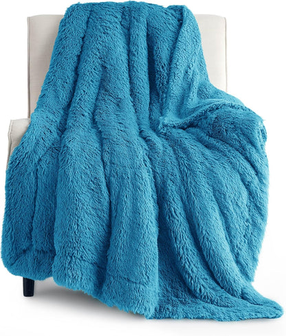 Bedsure GentleSoft Fluffy Fuzzy Faux Fur Throw Blanket for Couch, Soft Sherpa Fleece Cozy Gifts for Women, Plush Bed Blanket Room Decor for Men, Thick Warm Minky Teen Gifts Winter Bedding