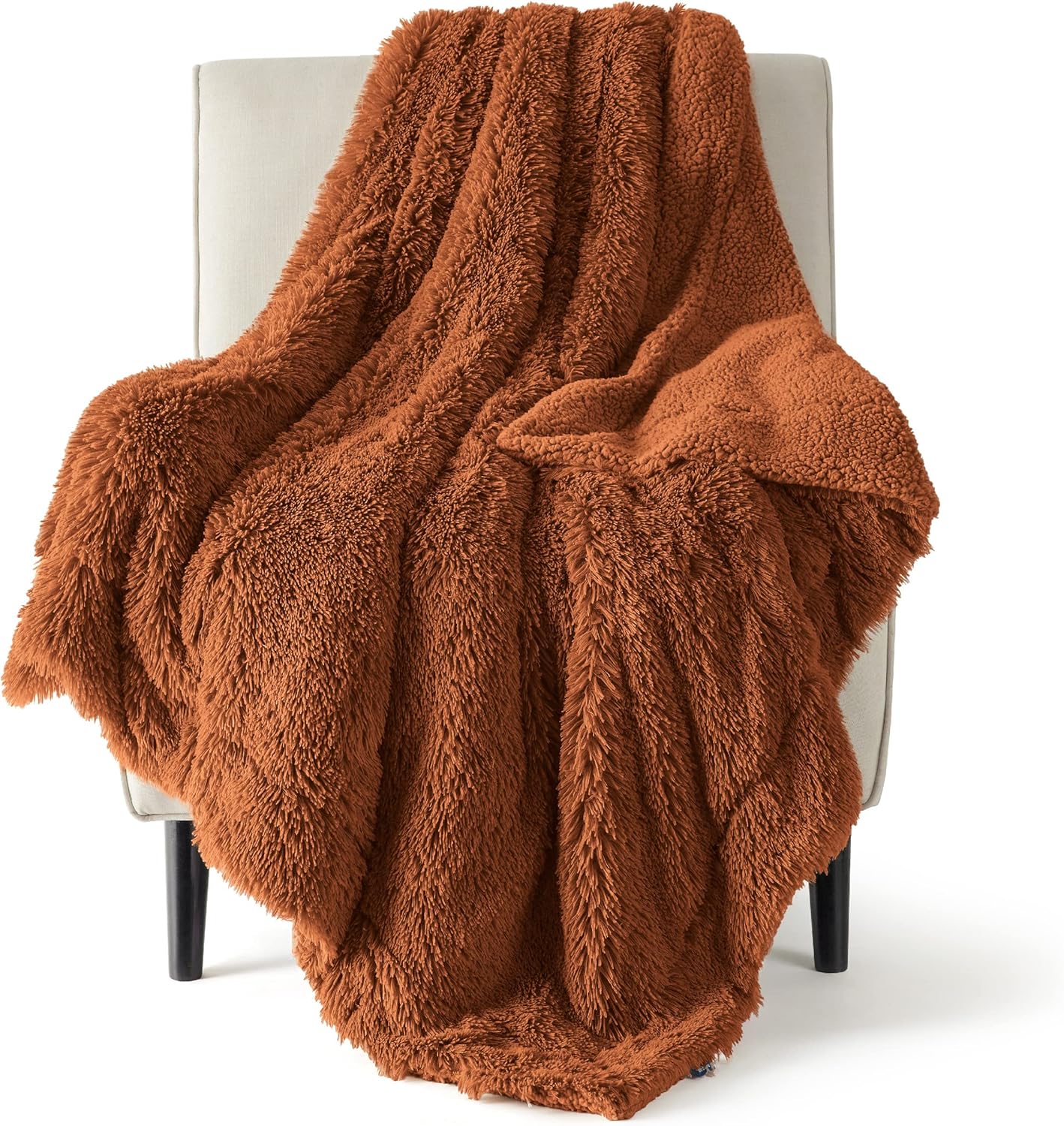 Bedsure GentleSoft Fluffy Fuzzy Faux Fur Throw Blanket for Couch, Soft Sherpa Fleece Cozy Gifts for Women, Plush Bed Blanket Room Decor for Men, Thick Warm Minky Teen Gifts Winter Bedding