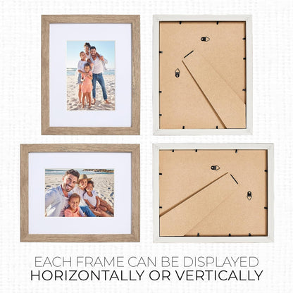 Sheffield Home 9 Piece Gallery Wall Frame Set, 11x14 in. matted to 8x10 in. (Matte Black)