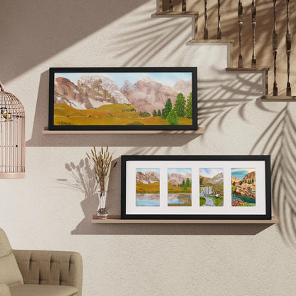 Vittanly 11x14 Collage Picture Frame, Displays 5Pcs 4x6 Pictures with Mat or 1Pcs 11x14 without Mat for Wall Mounting, Picture Frames Collage Wall Decor in Black, 1 Pack