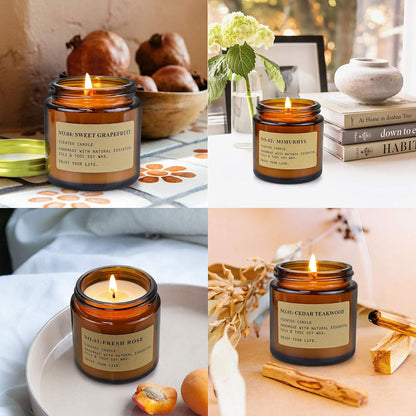 6-Pack Scented Candles for Home, 3.5 Oz Soy Wax Candles Gift Set with Lavender Chamomile & Eucalyptus Mint for Brithday Gifts Women, Mothers Day