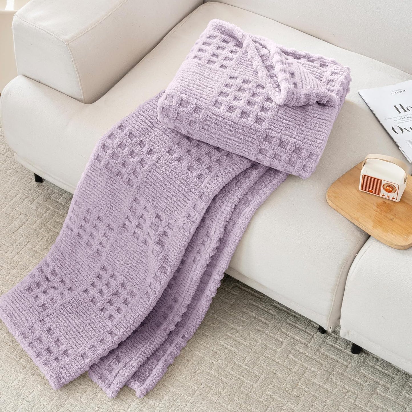 50x70 Inch Rust Throw Blanket - Soft & Fluffy Fleece, Cute & Aesthetic, Perfect for Sofa, Couch, Chair, Bed, Living Room & Bedroom, All-Season Use, Plush & Cozy Decorative Blanket