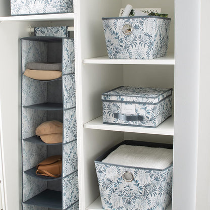 Laura Ashley Medium Storage Box | Dimensions: 11"x 12"x 6 | Foldable | Closet Organization | Storage | Parterre