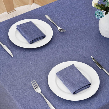 Veblandy Rectangle Tablecloth Waterproof Linen Textured Table Cloth Stain and Wrinkle Resistant Washable, Decorative Fabric Table Cover for Dining, Party and Camping (Sage Green, 52 * 70)