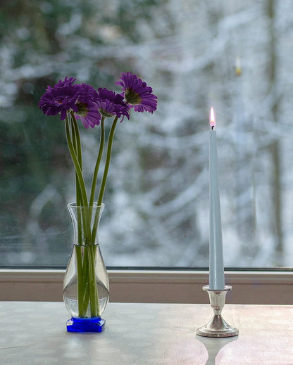 Hyoola Tall Taper Candles - 10 Inch Metallic Gold Unscented Dripless Taper Candles - 8 Hour Burn Time - 4 Pack