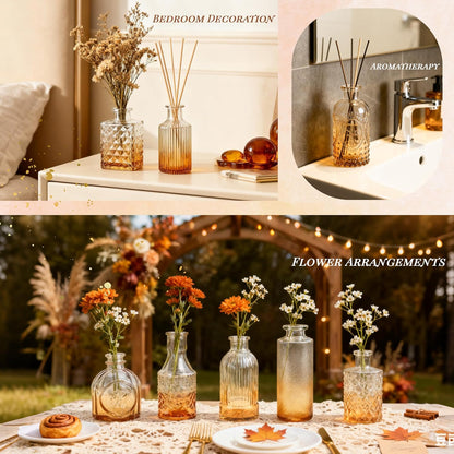 Der Rose Glass Bud Vases Set of 32 Small Clear Flower Vases for Rustic Wedding Centerpieces Table Decorations and Home Office Decor(Clear)