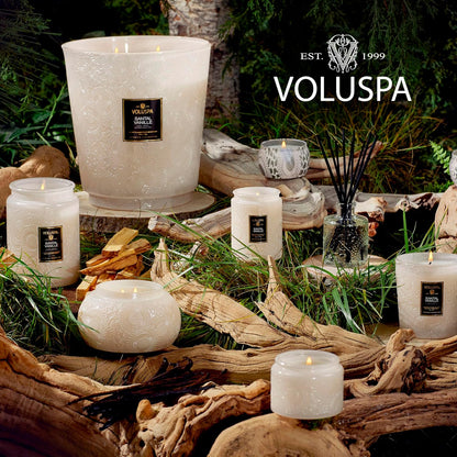 Voluspa Baltic Amber Candle, 18 oz, Coconut Wax Blend, Scented Candles for Home, 100 Hour Burn Time, Candle Jar
