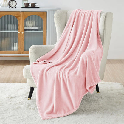 Bedsure GentleSoft Fleece Throw Blanket for Couch Grey - Lightweight Plush Fuzzy Cozy Soft Blankets and Throws for Sofa, Couch, Travel, Camping, 50x60 inches - Colors A