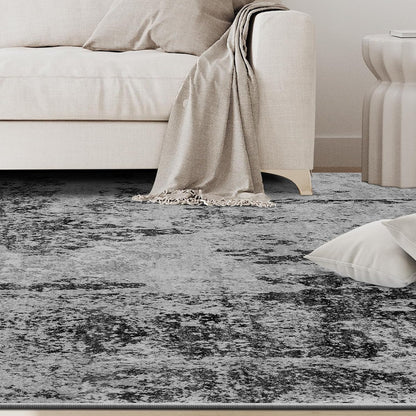 8x10 Area Rugs for Living Room Rug Washable: Abstract Large Rug for Dining Room Bedroom Carpet Non Slip 8 by 10 Indoor Modern Nursery Home Office Blue Grey