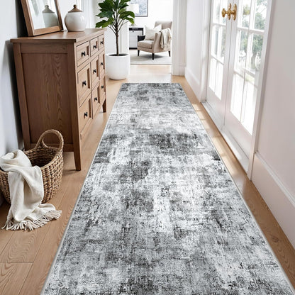 2x3 Washable Non-Slip Area Rug - Soft Low Pile Throw Rug for Kitchen Entryway Bedroom - Modern Indoor Door Mat with Rubber Backing (Beige Grey) - Colors A