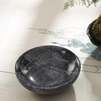 4.72 Inch Small Decorative Bowls, Natural Marble Decorative Bowls for Home Decor, Key Bowl, Coffee Tables Centerpiece, Soap Serving Bowl, Incense Burner, Smudge Bowl