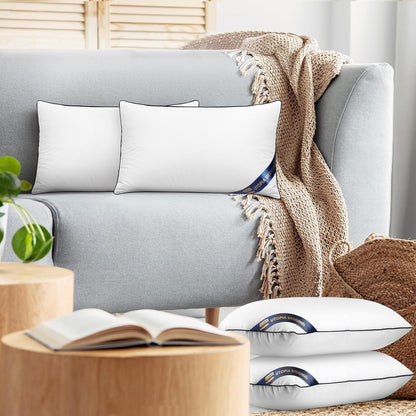 Utopia Bedding Throw Pillow Inserts (Pack of 4, White), 18 x 18 Inches Decorative Indoor Pillows for Sofa, Bed, Couch, Cushion Sham Stuffer