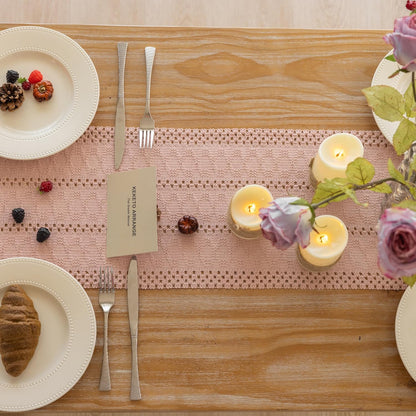 Keketoarrange Boho Sage Green Table Runner for Summer Home Decorations 12x72 Inches Farmhouse Small Macrame Woven Burlap Rustic Coffee Dresser Dining Kitchen Centerpiece Bohemian Decor