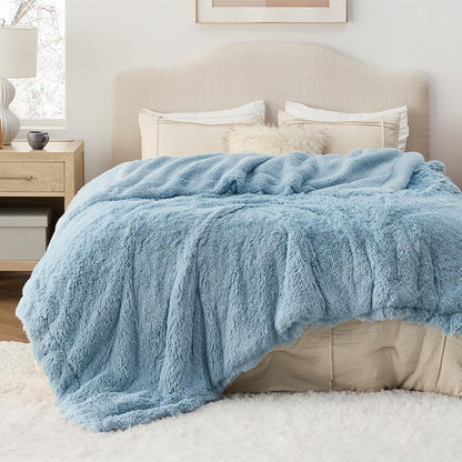 Bedsure GentleSoft Fluffy Fuzzy Faux Fur Throw Blanket for Couch, Soft Sherpa Fleece Cozy Gifts for Women, Plush Bed Blanket Room Decor for Men, Thick Warm Minky Teen Gifts Winter Bedding