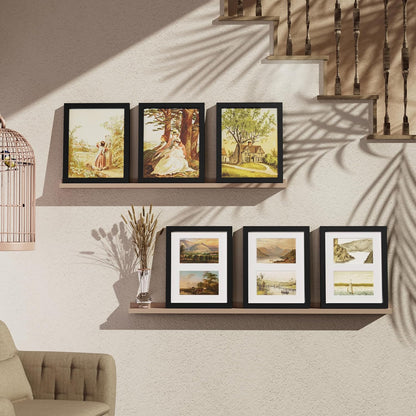 Vittanly 11x14 Collage Picture Frame, Displays 5Pcs 4x6 Pictures with Mat or 1Pcs 11x14 without Mat for Wall Mounting, Picture Frames Collage Wall Decor in Black, 1 Pack