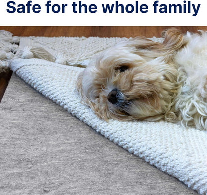 RUGPADUSA - Basics - 8'x10' - 1/4" Thick - 100% Felt - Protective Cushioning Rug Pad - Safe for All Floors and Finishes Including Hardwoods - Colors B