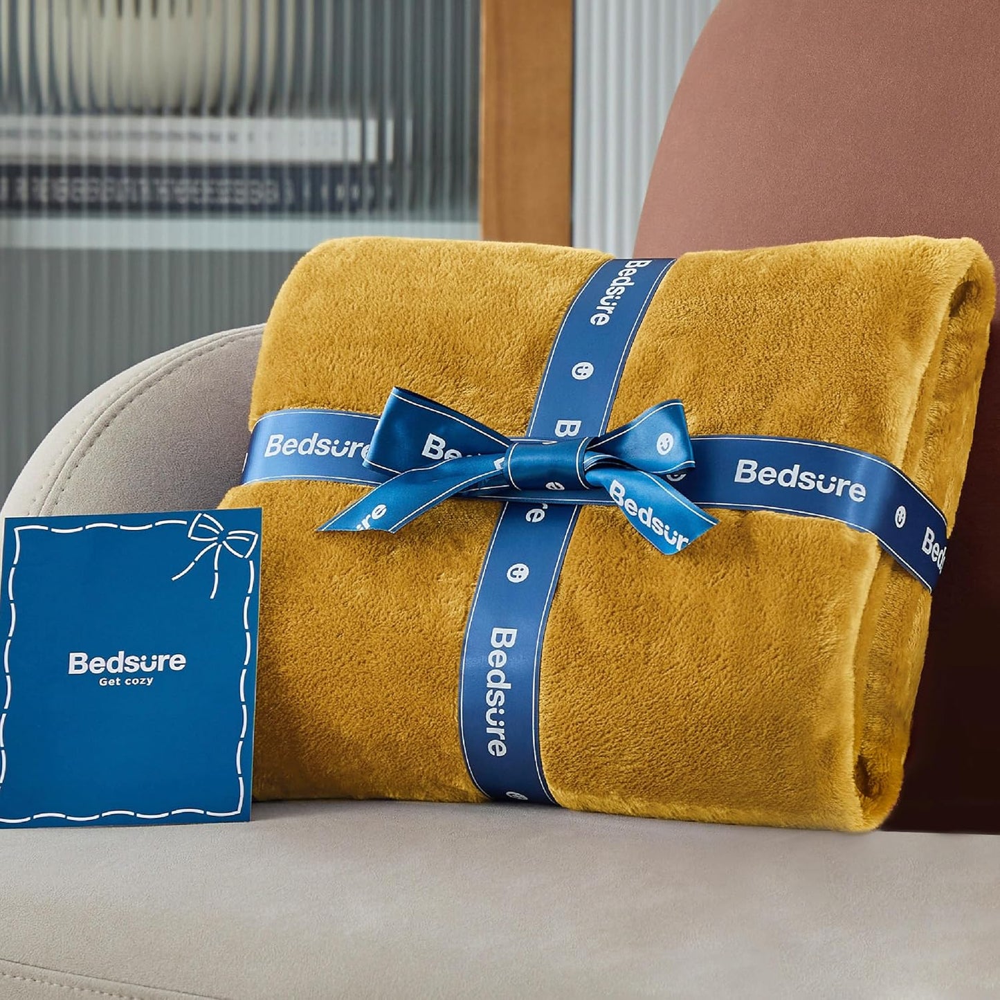 Bedsure GentleSoft Fleece Throw Blanket for Couch Grey - Lightweight Plush Fuzzy Cozy Soft Blankets and Throws for Sofa, Couch, Travel, Camping, 50x60 inches - Colors B