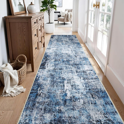 2x3 Washable Non-Slip Area Rug - Soft Low Pile Throw Rug for Kitchen Entryway Bedroom - Modern Indoor Door Mat with Rubber Backing (Beige Grey) - Colors A