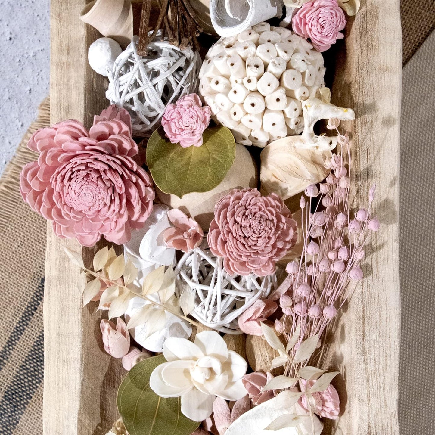ANDALUCA Maison Box Fragrance Potpourri Decorative Vase & Bowl Filler Home Décor (Coconut Sandalwood)