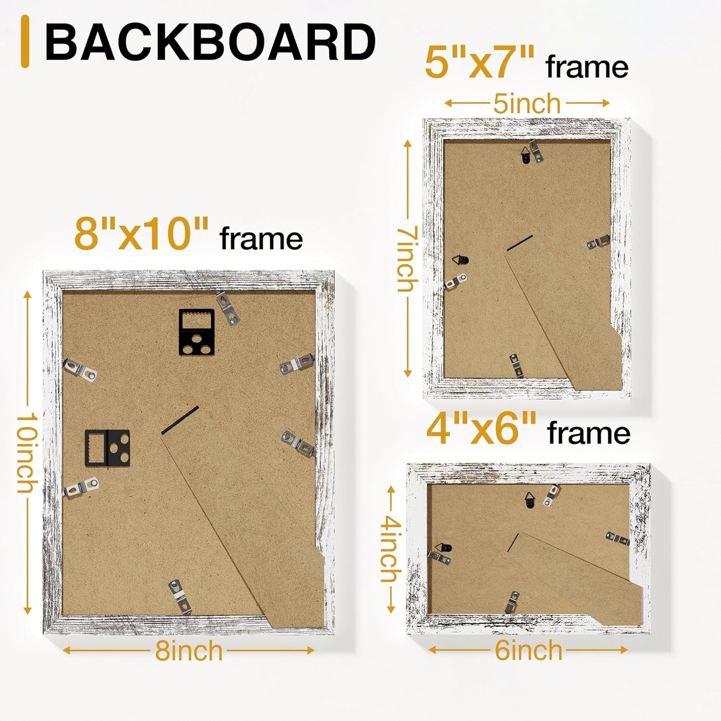 Vittanly 20 Pack Picture Frames Collage Wall Decor, Multi Sizes Including 4pcs 8x10, 8pcs 5x7 and 8pcs 4x6 Photo Frames, Gallery Frame Set for Wall or Tabletop Display, Black, Brown and Dark Grey