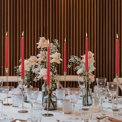 10-Inch Ivory Taper Candles - Dripless Smokeless Tapered Candle Cream Unscented Candlesticks Paraffin Wax Long Slow Burning Tall Candle Sticks for Dinner Business Wedding Restaurants 12 Pack