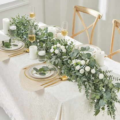 Giegxin 180 Pcs 3 Kinds Mixed Artificial Eucalyptus Leaves Stems Bulk Silver Dollar Leaves Picks Dried Eucalyptus Bundle Faux Spray for Wedding Vase Bouquet Floral Arrangement (Green)