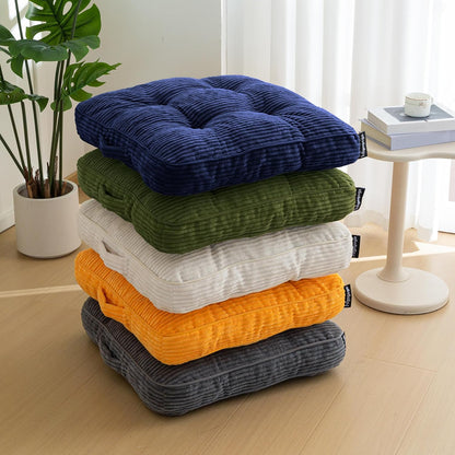 HIGOGOGO 6" Extra Thick Floor Pillow Cushion for Adults, Meditation Cushion Pillow, Large Square Floor Sitting, Tufted Corduroy Cover, for Tatami Living Room or Yoga, 22x22 Inch, 2Pack, Dark Grey