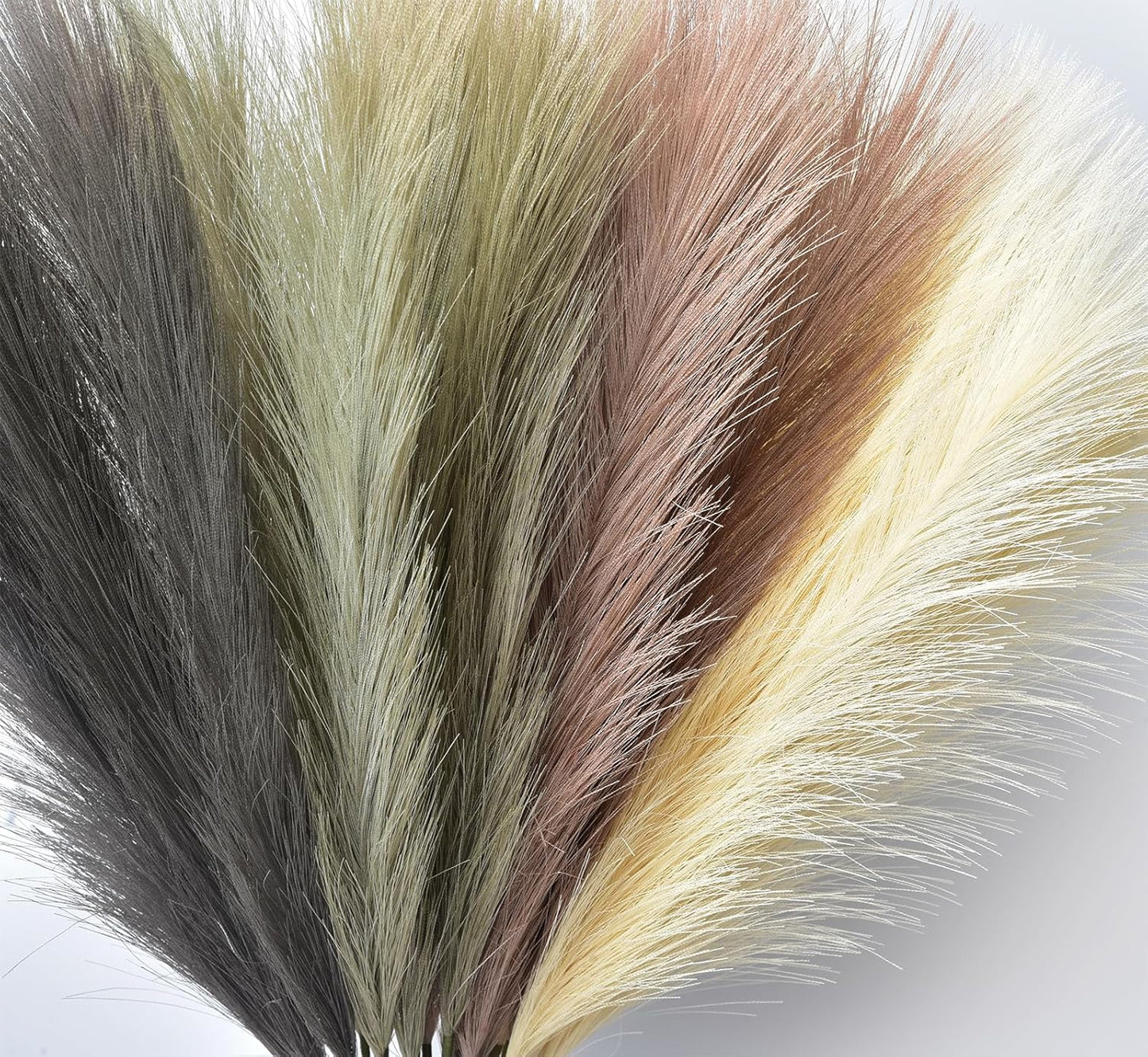 LSKYTOP Orange Pampas Grass Decor,23Inch 12pcs Faux Pampas Grass Bouquets Artificial Pampas Fake Pampas Flower for Home Living Room Bedroom Vase Decor