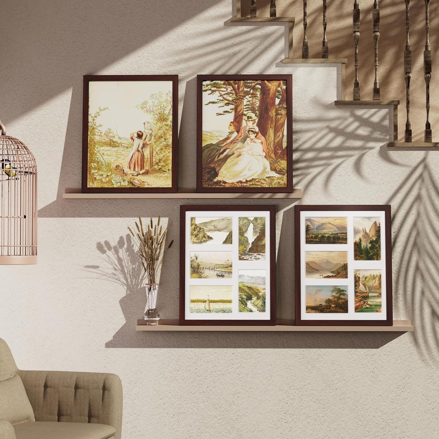 Vittanly 11x14 Collage Picture Frame, Displays 5Pcs 4x6 Pictures with Mat or 1Pcs 11x14 without Mat for Wall Mounting, Picture Frames Collage Wall Decor in Black, 1 Pack