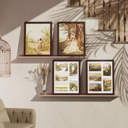 Vittanly 11x14 Collage Picture Frame, Displays 5Pcs 4x6 Pictures with Mat or 1Pcs 11x14 without Mat for Wall Mounting, Picture Frames Collage Wall Decor in Black, 1 Pack