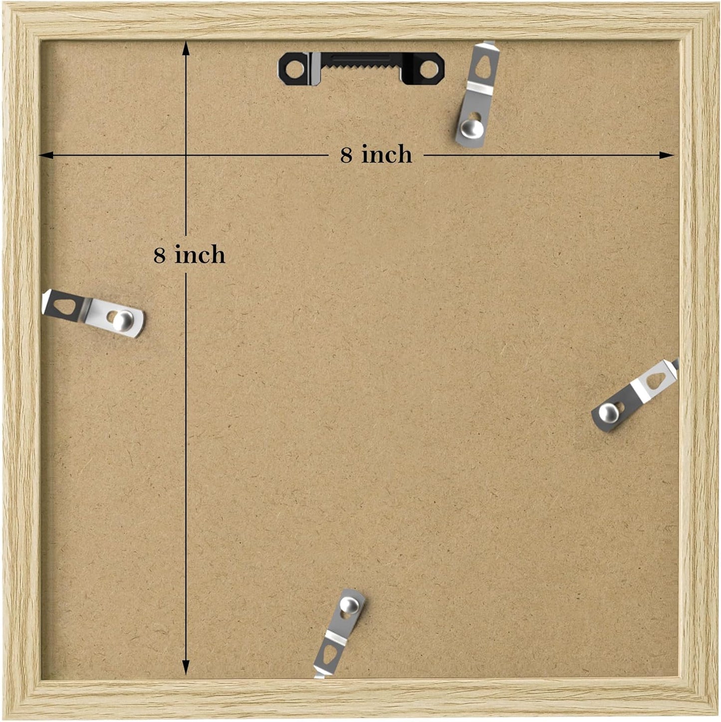 eletecpro 12x12 Picture Frames Set of 9 with Clear Acrylic Cover, Display 8x8 Photos with Mat or 12x12 Without, Classic and Sturdy Square Collage Gallery Wall Decor, Easy Wall Mount, Black