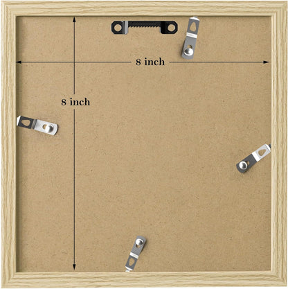 eletecpro 12x12 Picture Frames Set of 9 with Clear Acrylic Cover, Display 8x8 Photos with Mat or 12x12 Without, Classic and Sturdy Square Collage Gallery Wall Decor, Easy Wall Mount, Black