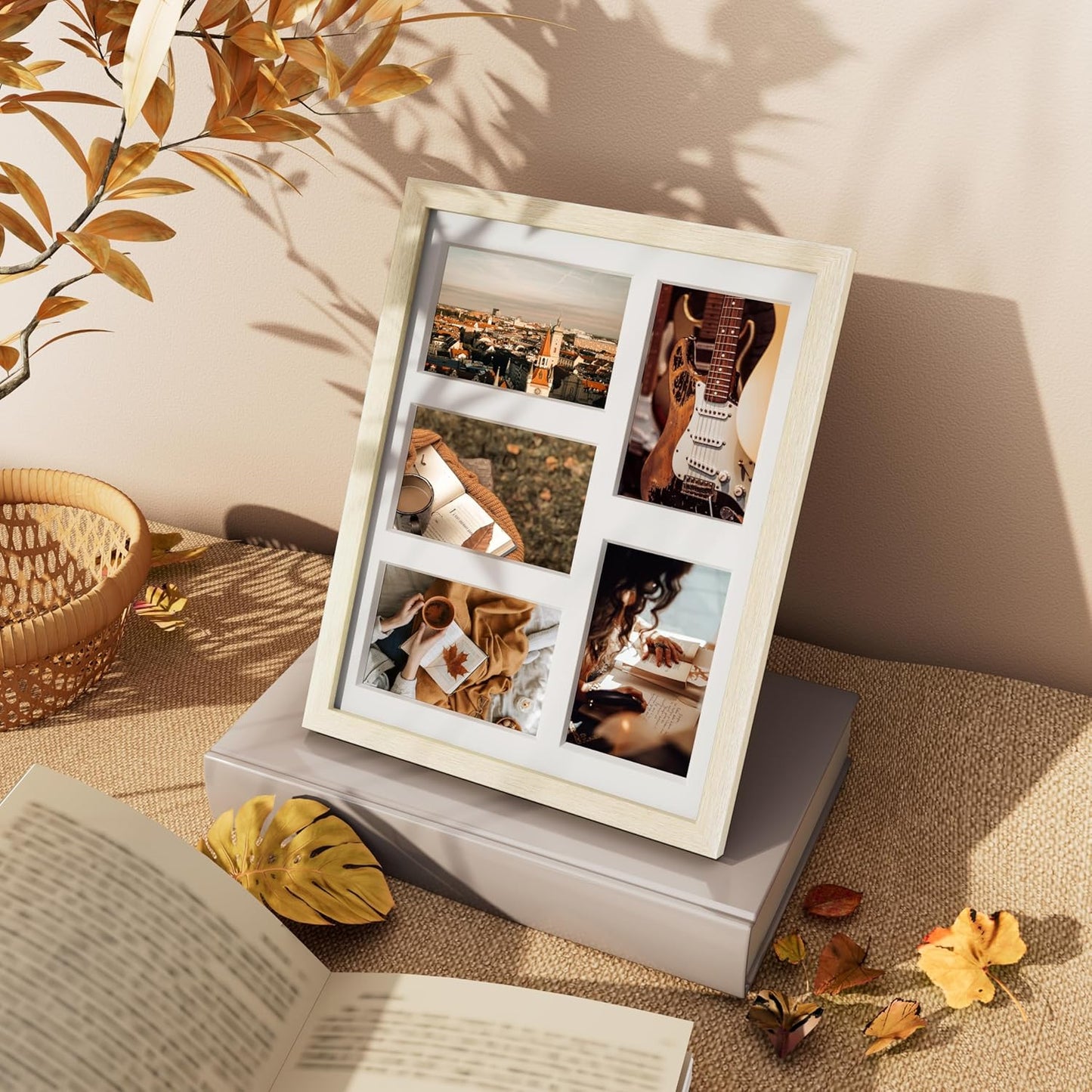 Vittanly 11x14 Collage Picture Frame, Displays 5Pcs 4x6 Pictures with Mat or 1Pcs 11x14 without Mat for Wall Mounting, Picture Frames Collage Wall Decor in Black, 1 Pack