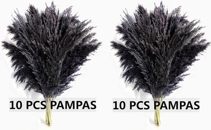 Pampas Grass Decor, Natural Dry Pampas Grass Small, Short Pampass Bulk for Farmhouse, Wall, Kitchen, Bedroom Decor, Office Decor (17 inch )
