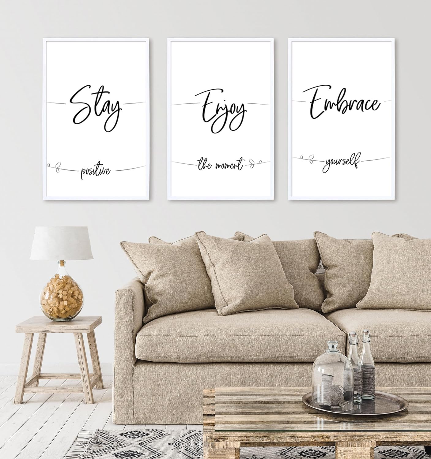 ELSKER&HOME 22.375 x 34 Poster Frame 3 Pack, Black Picture Frame for Horizontal or Vertical Wall Mounting, Sturdy and Scratch-proof