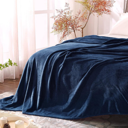 BEDELITE Fleece Blanket Black Throw Blankets for Couch & Bed, Luxury Plush Cozy Fuzzy Blanket 50x60 inches, Super Soft Warm Lightweight Throw Blanket for Travel Camping - Colors A