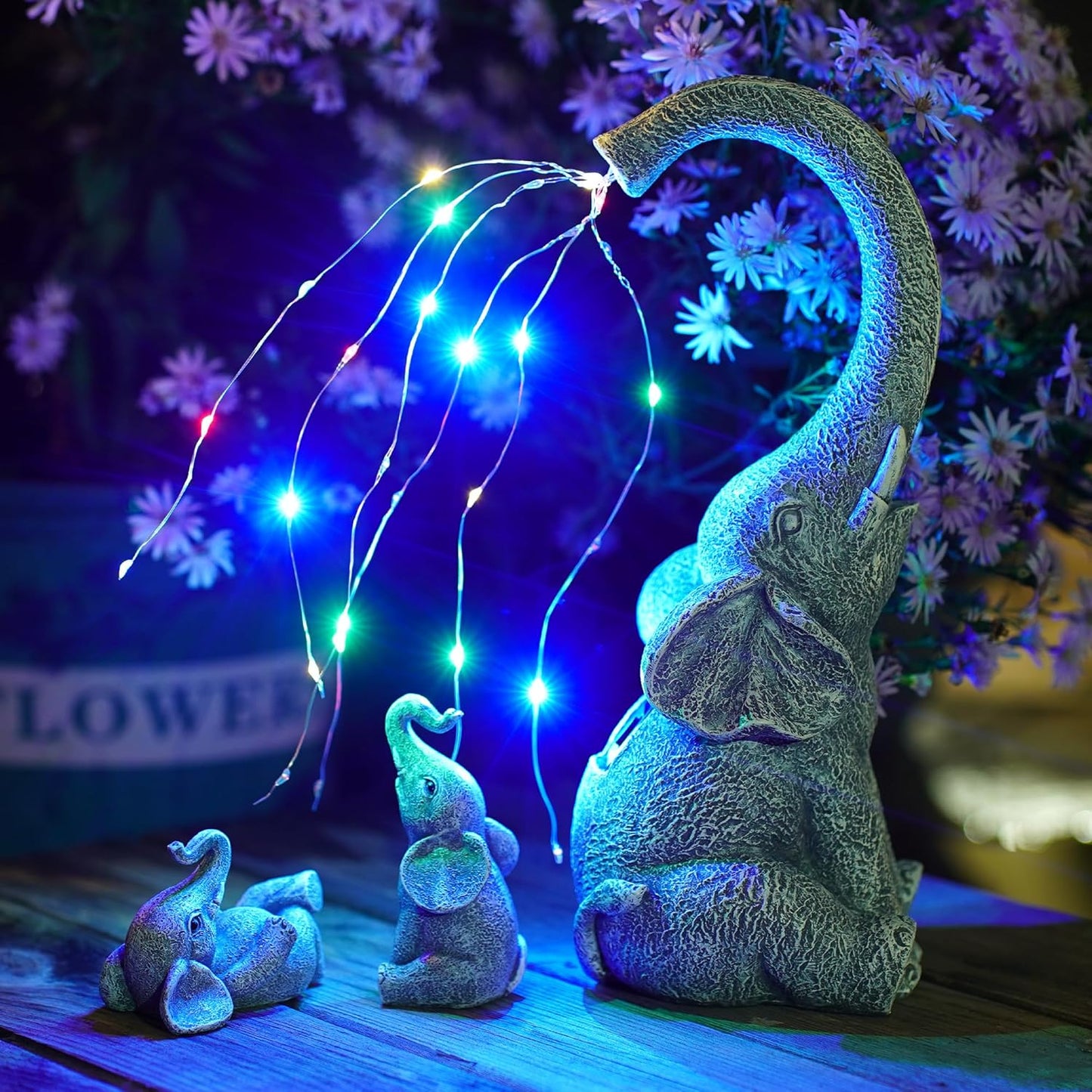 Goodeco Elephant Statue for Garden Decor with Gift Appeal - Ideal Gifts for Women, Mom or Birthdays, Beautifully Crafted Outdoor & Home Decor to Wow Your Guests (11" Elephant)