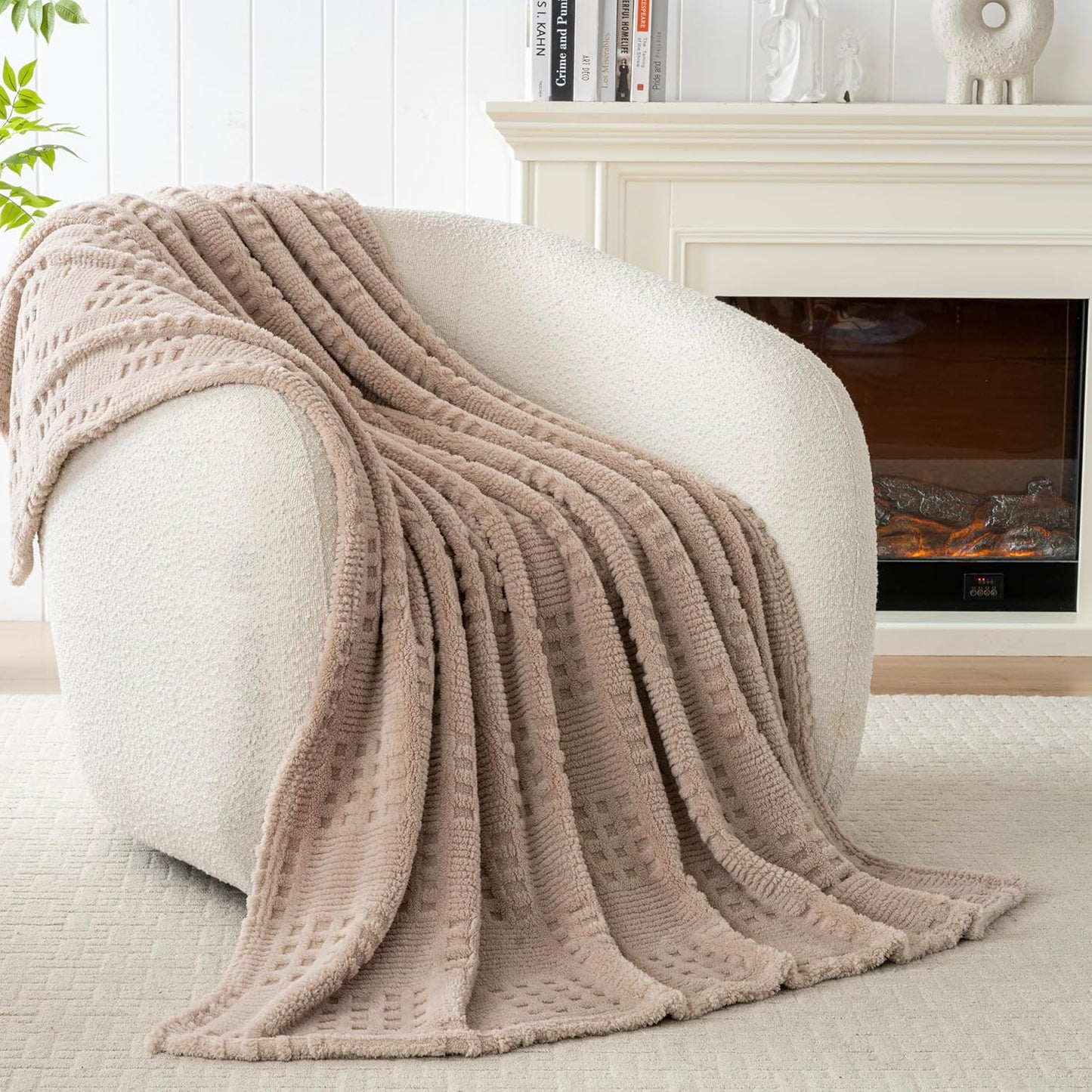 50x70 Inch Rust Throw Blanket - Soft & Fluffy Fleece, Cute & Aesthetic, Perfect for Sofa, Couch, Chair, Bed, Living Room & Bedroom, All-Season Use, Plush & Cozy Decorative Blanket
