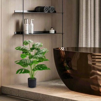Der Rose 28" Fake Plants Large Artificial Monstera Faux Potted Plants Indoor Tall for Outdoor Living Room House Floor Front Porch Tree Decor