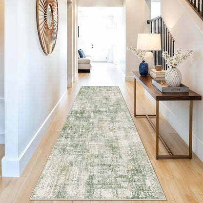 2x3 Washable Non-Slip Area Rug - Soft Low Pile Throw Rug for Kitchen Entryway Bedroom - Modern Indoor Door Mat with Rubber Backing (Beige Grey) - Colors A