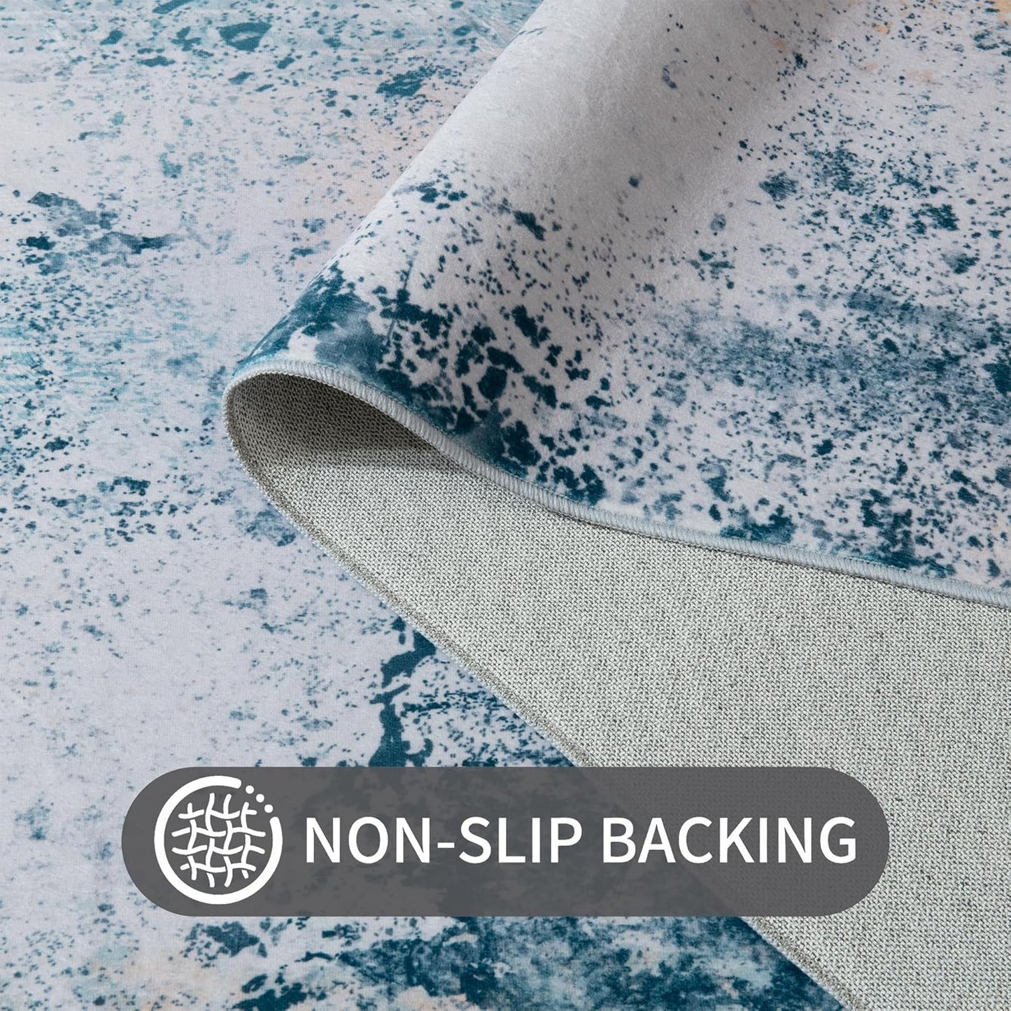 Ompaa 2x6 Rug Runners for Hallways Kitchen Runner Rug Non Slip Washable Grey Long Runner Rugs with Rubber Backing Soft Abstract Carpet Runner for Hallways, Kitchen, Bedroom, Bathroom, Entryway - Colors B