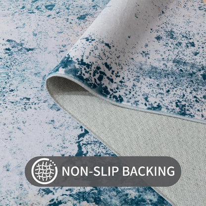 Ompaa 2x6 Rug Runners for Hallways Kitchen Runner Rug Non Slip Washable Grey Long Runner Rugs with Rubber Backing Soft Abstract Carpet Runner for Hallways, Kitchen, Bedroom, Bathroom, Entryway - Colors B