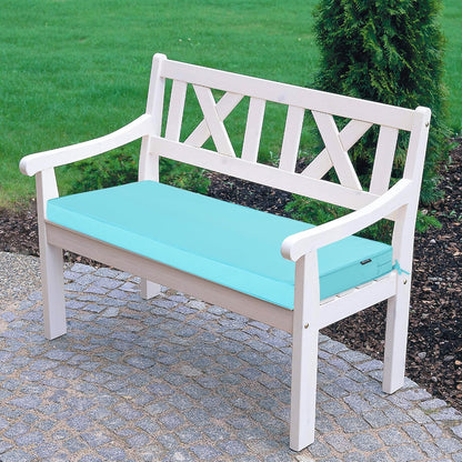 Outdoor Bench Cushions 48 x 18 Inch Thick Waterproof Porch Swing Cushions with Tie Patio Furniture Chair Cushion Bench Pad 5 Year Color Fastness Backyard Seat Pads Navy