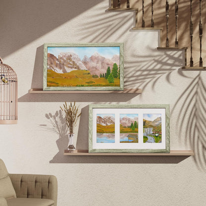 Vittanly 11x14 Collage Picture Frame, Displays 5Pcs 4x6 Pictures with Mat or 1Pcs 11x14 without Mat for Wall Mounting, Picture Frames Collage Wall Decor in Black, 1 Pack