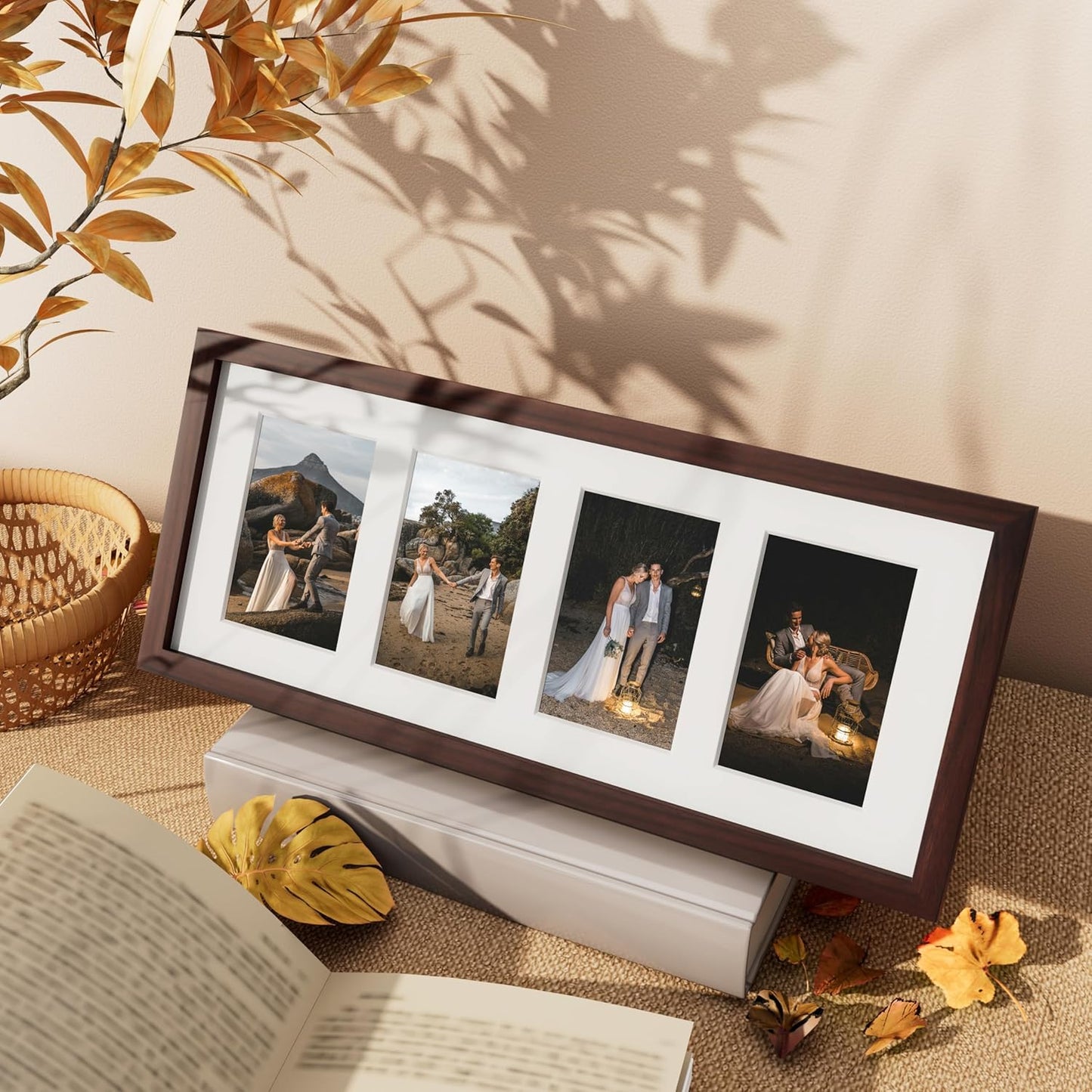 Vittanly 11x14 Collage Picture Frame, Displays 5Pcs 4x6 Pictures with Mat or 1Pcs 11x14 without Mat for Wall Mounting, Picture Frames Collage Wall Decor in Black, 1 Pack